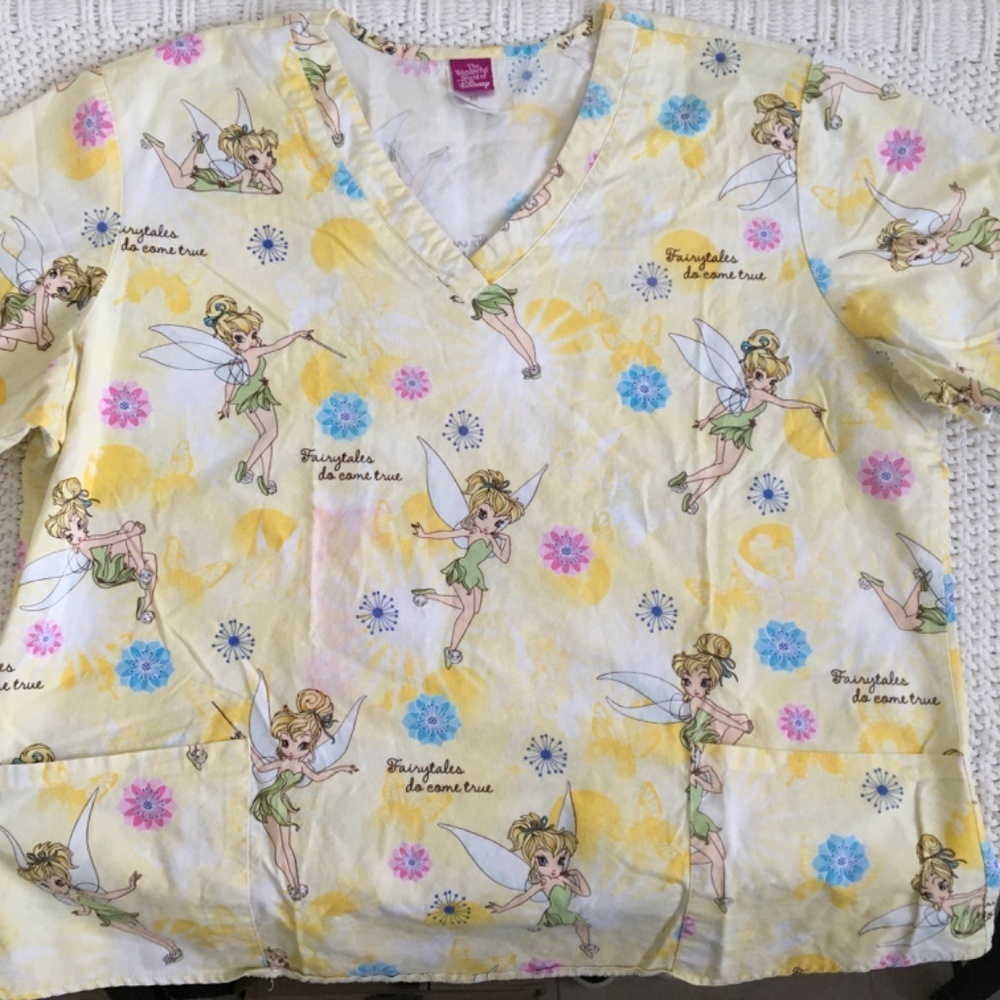 DISNEY TINKERBELL NURSE SCRUB, SIZE XL